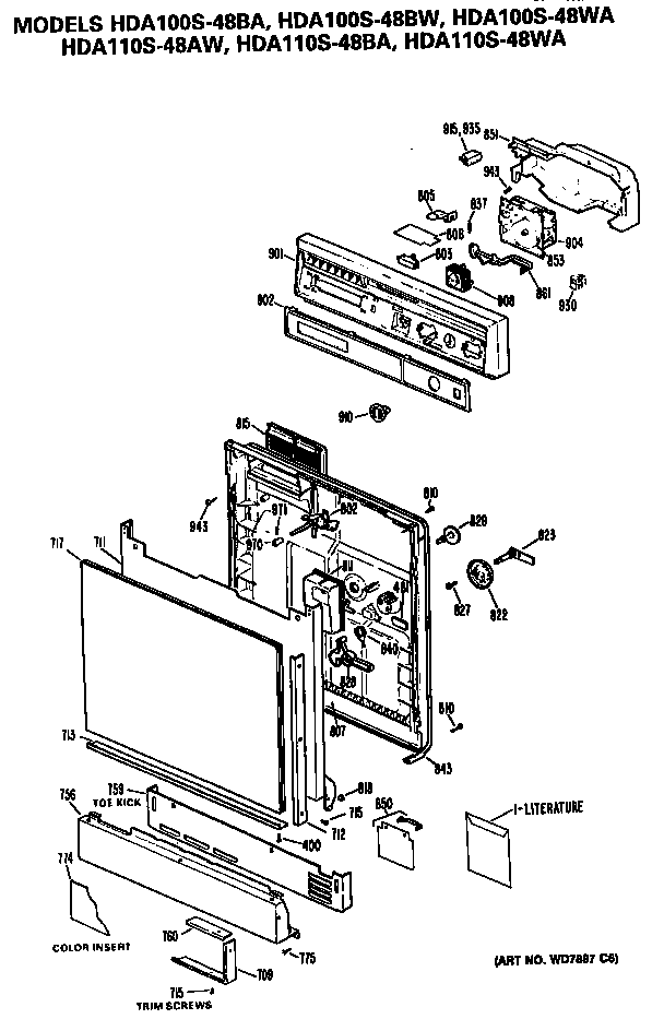 Front/control panel