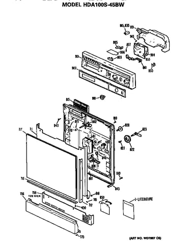 Front/control panel