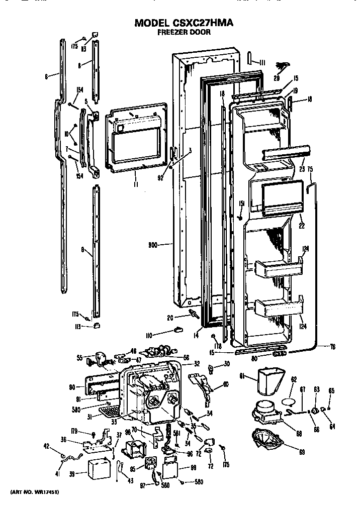 Freezer door