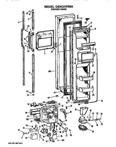 Freezer door