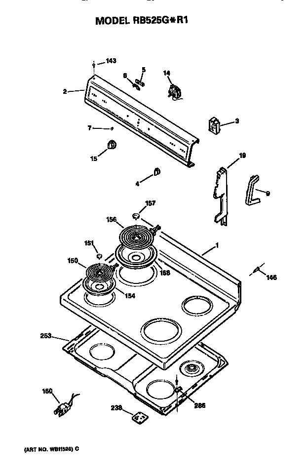 Control and cooktop