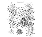 Hotpoint RK964GP1 oven cabinet parts diagram