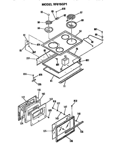 Cooktop and door