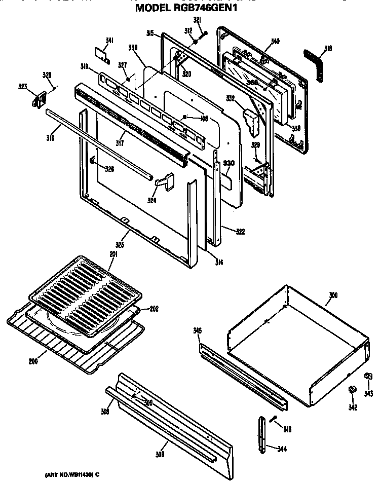 Oven door