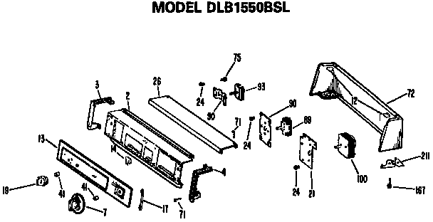 CONTROL PANEL DLB1550BSL ONLY