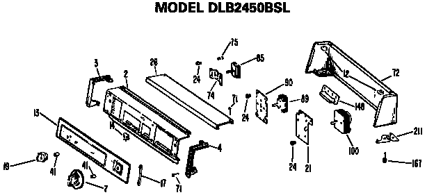 CONTROL PANEL DLB2450BSL ONLY