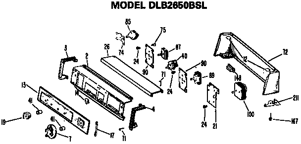 CONTROL PANEL DLB2650BSL ONLY