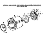 Hotpoint DLB2450BSL drum and heater assembly diagram