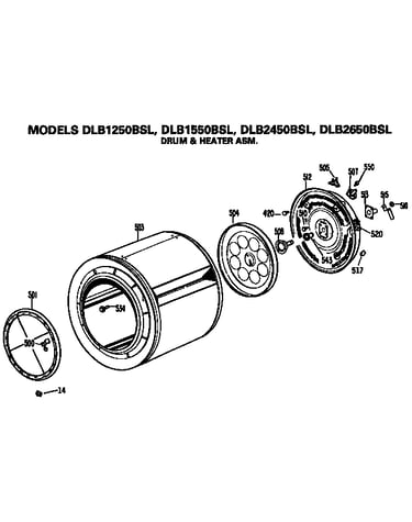 Drum and heater assembly