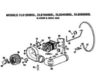 Hotpoint DLB2450BSL blower and drive assembly diagram