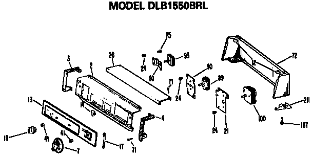 CONTROL PANEL DLB1550BRL ONLY