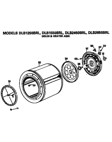 Drum and heater assembly
