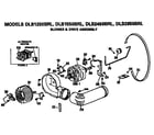 Hotpoint DLB2450BRL blower and drive assembly diagram