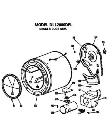Drum and duct assembly
