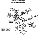 Hotpoint DLL2880DPL gas valve and burner assembly diagram