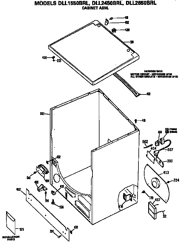 Cabinet and top