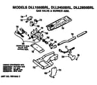 Hotpoint DLL2450BRL gas valve and burner assembly diagram