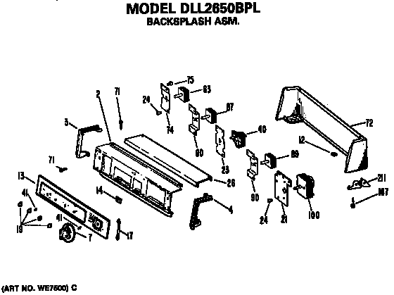 Backsplash dll2650bpl