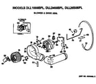 Hotpoint DLL2650BPL blower and drive assembly diagram