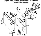 Hotpoint DLL2450BPL cabinet front assembly diagram