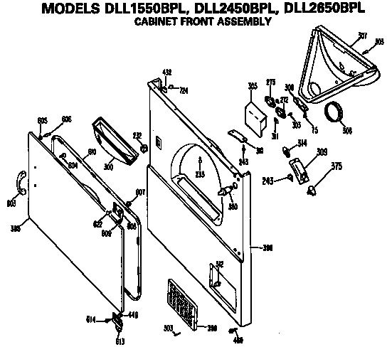 Cabinet front assembly