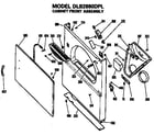 Hotpoint DLB2880DPL cabinet front assembly diagram