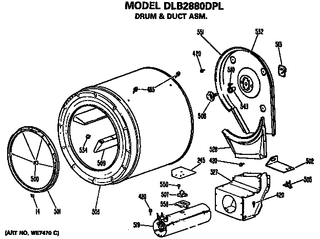 DRUM AND DUCT ASSEMBLY