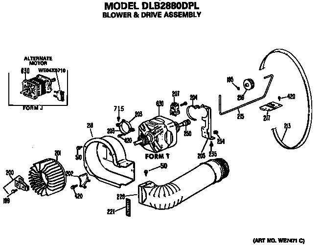 BLOWER AND DRIVE ASSEMBLY