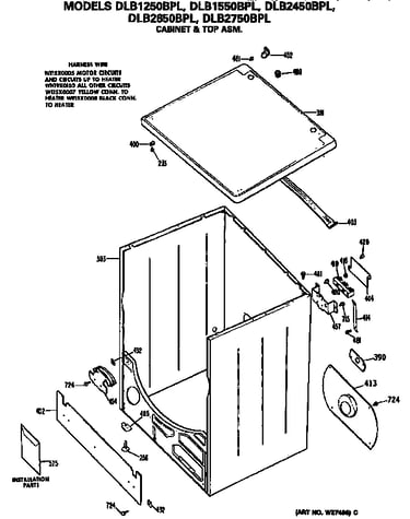 Cabinet and top