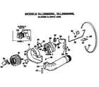 Hotpoint DLL2880DNL blower and drive assembly diagram