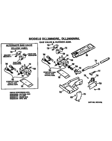 Gas valve and burner assembly