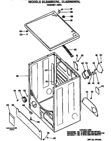 Cabinet and top