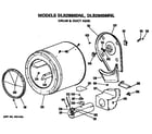 Hotpoint DLB2880DNL drum and duct assembly diagram