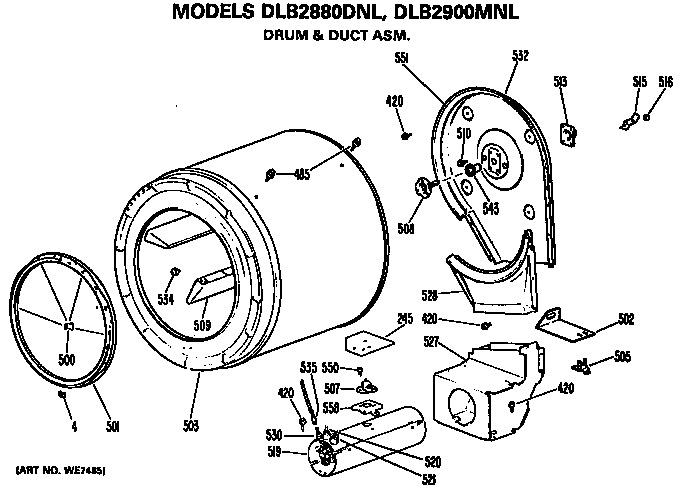 Drum and duct assembly