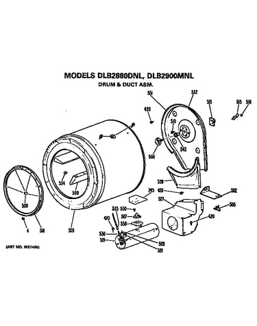 Drum and duct assembly