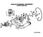 Hotpoint DLB2880DNL blower and drive assembly diagram