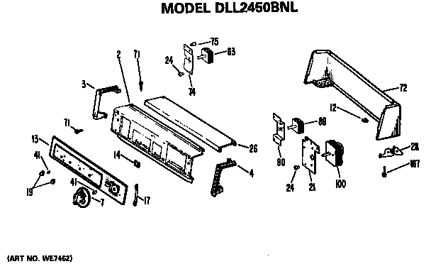 BACKSPLASH FOR DLL2450BNL ONLY