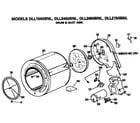 Hotpoint DLL2450BNL drum and duct assembly diagram