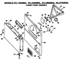 Hotpoint DLL2450BNL cabinet front assembly diagram