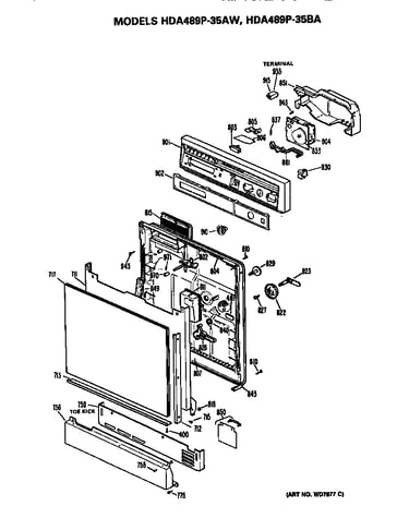 Door/control panel