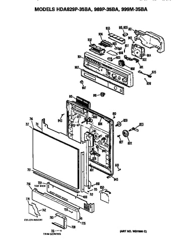 Front/control panel