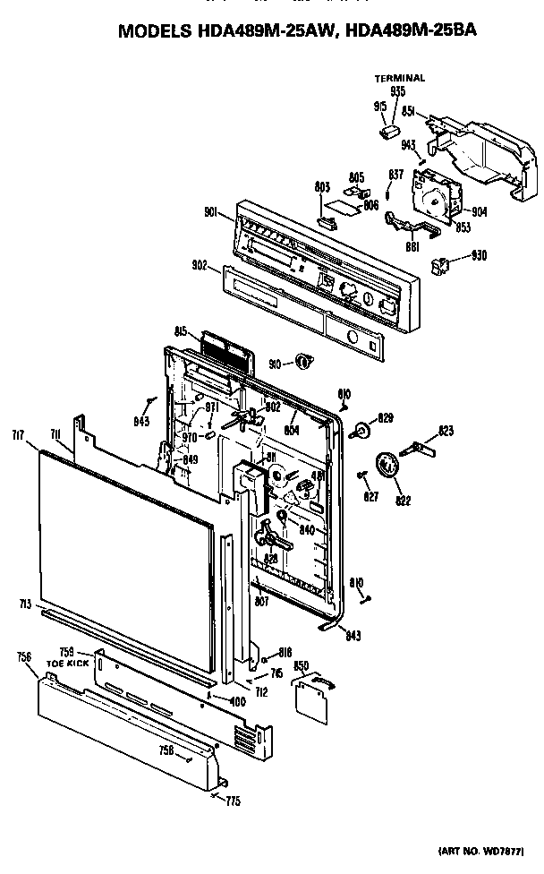 Front/control panel