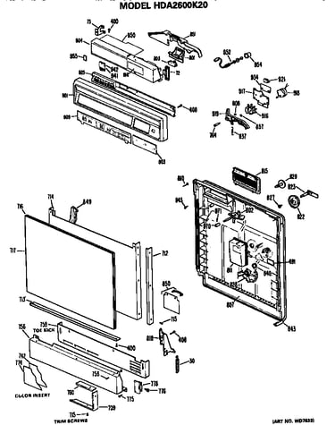 Front/control panel