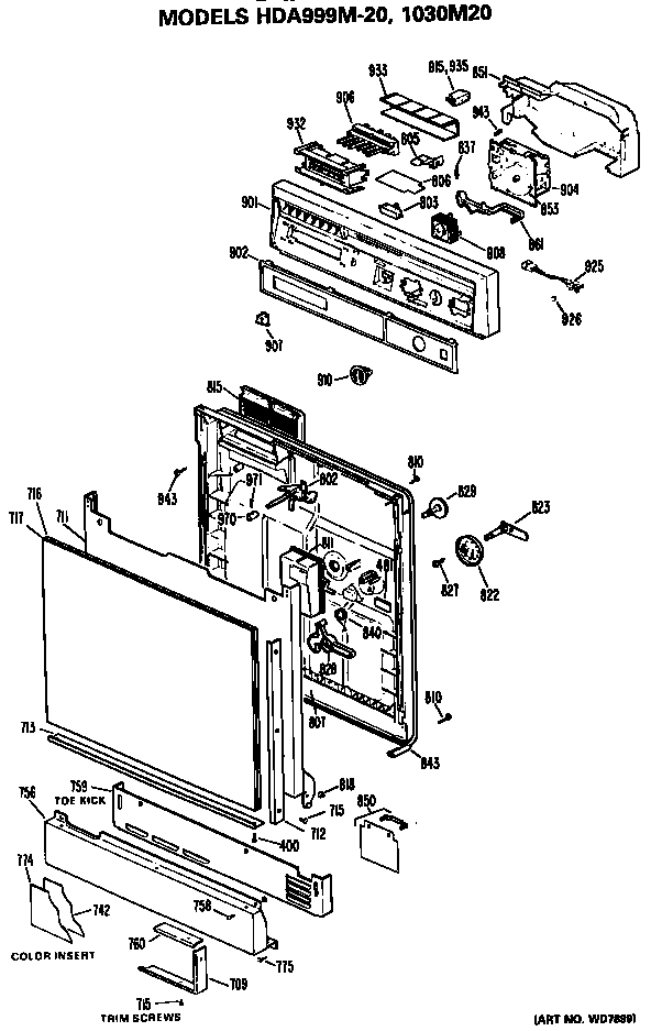 Front/control panel