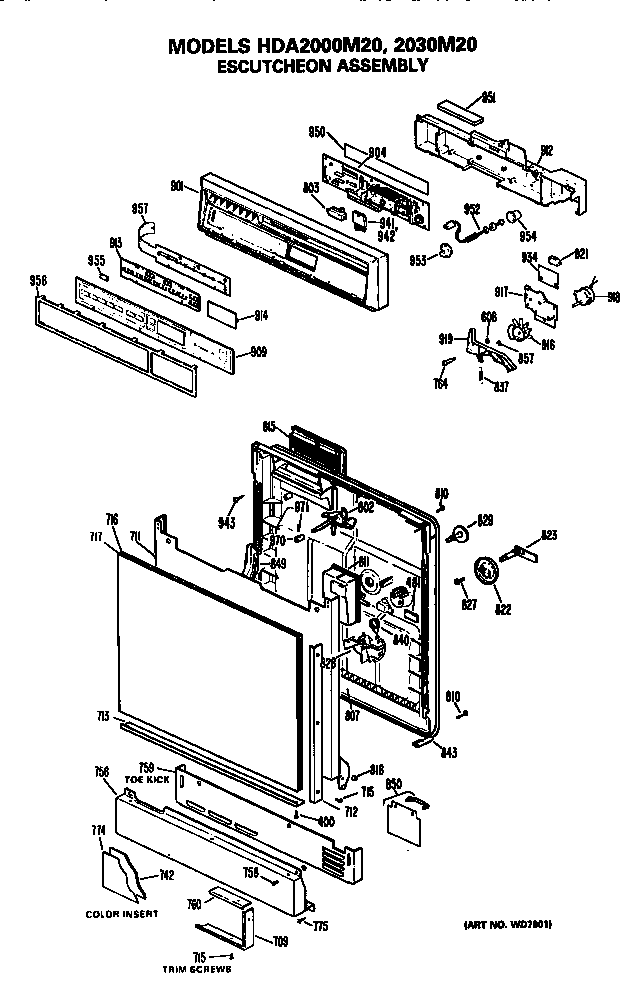 Front/control panel