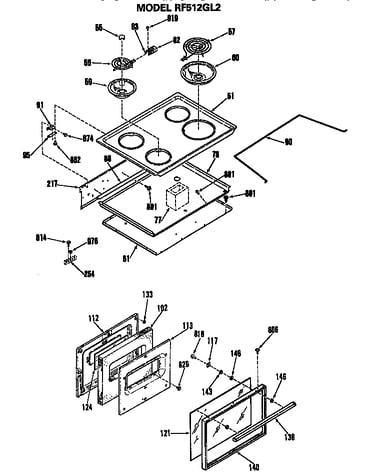 Cooktop and door
