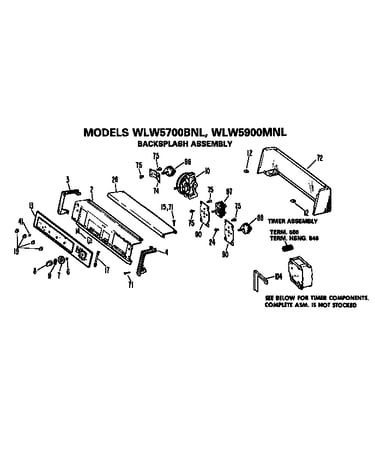 Backsplash for wlw5700bnl and wlw5900mnl only