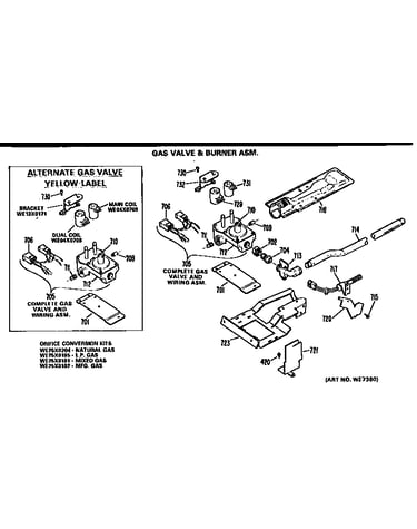 Gas vlave and burner assembly