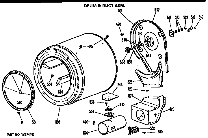 DRUM AND DUCT ASSEMBLY