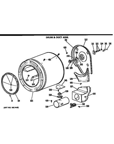 Drum and duct assembly